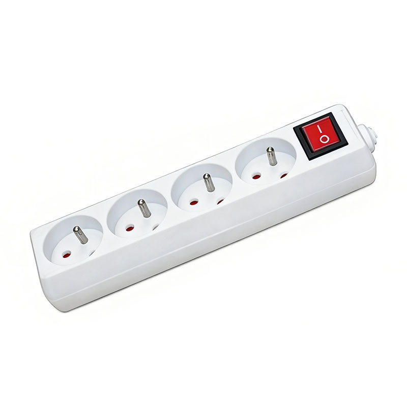 Tira de energia retrátil do soquete da extensão de Schuko da UE com interruptor de balancim