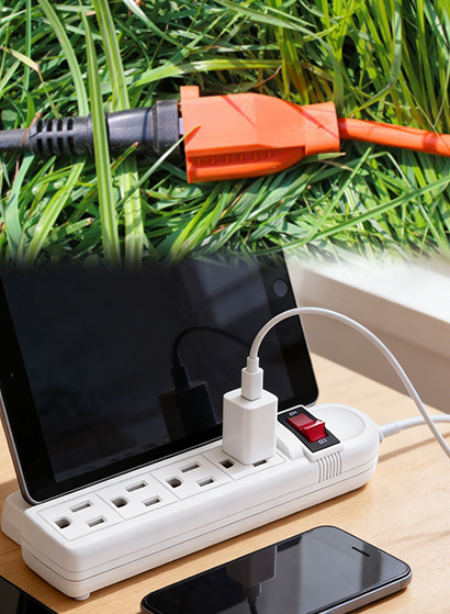 Cabo de extensão para vários aparelhos elétricos